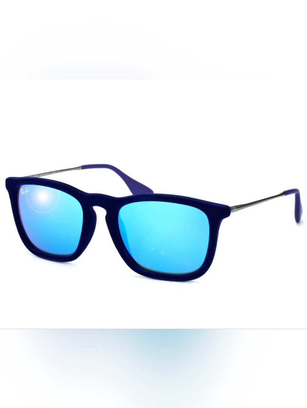 Ray-Ban Chris Velvet Blue Mirror Sunglasses RB4187 NWT